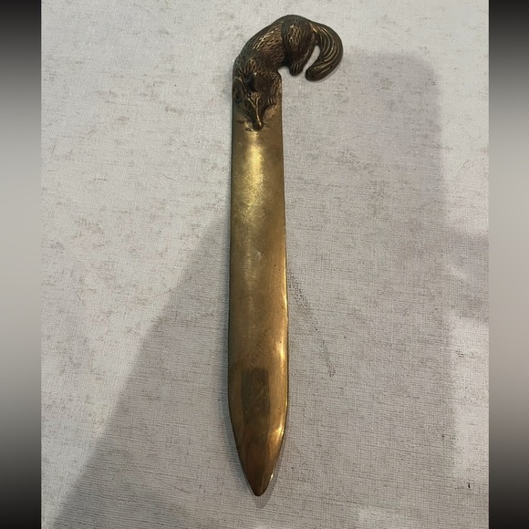 Vintage Other - Vintage Brass Fox Letter Opener. Gorgeous!